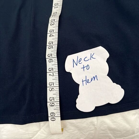 Gorgeous Micheal Kors navy blue sleeveless maxi white beads around neck & waist - Picture 4 of 16